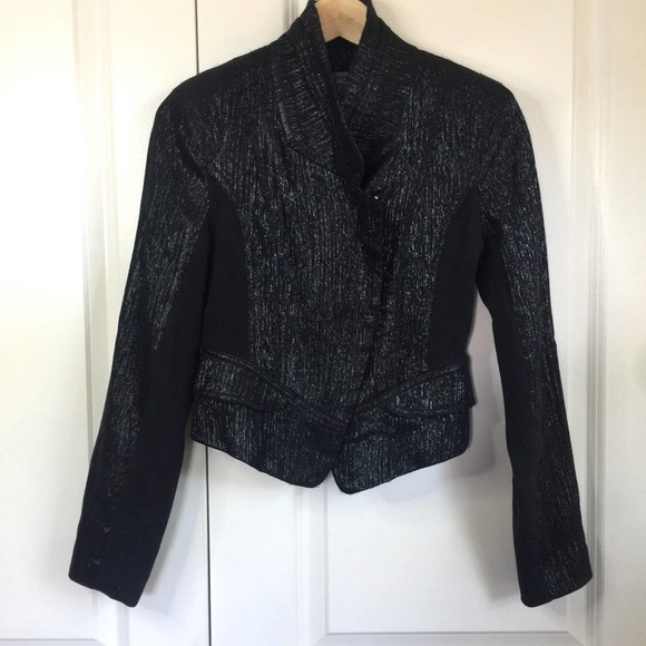 seventy two changes Jackets & Blazers - Seventy Two Changes Metallic Black Moto Jacket 2